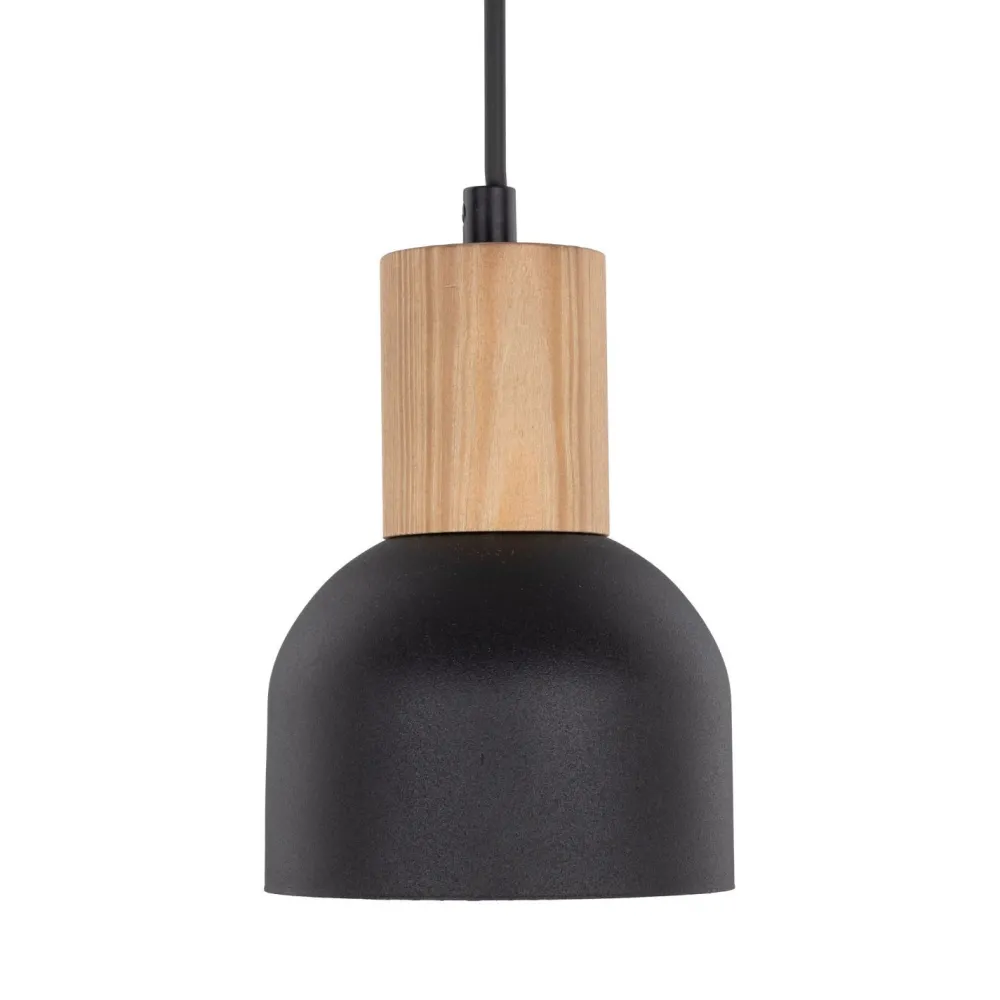 TK Lighting Pendelleuchte Metall Holz Ø 11,5 cm klein E27 Skandinavisch* Hängelampen|Esszimmer Lampen