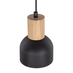 TK Lighting Pendelleuchte Metall Holz Ø 11,5 cm klein E27 Skandinavisch* Hängelampen|Esszimmer Lampen