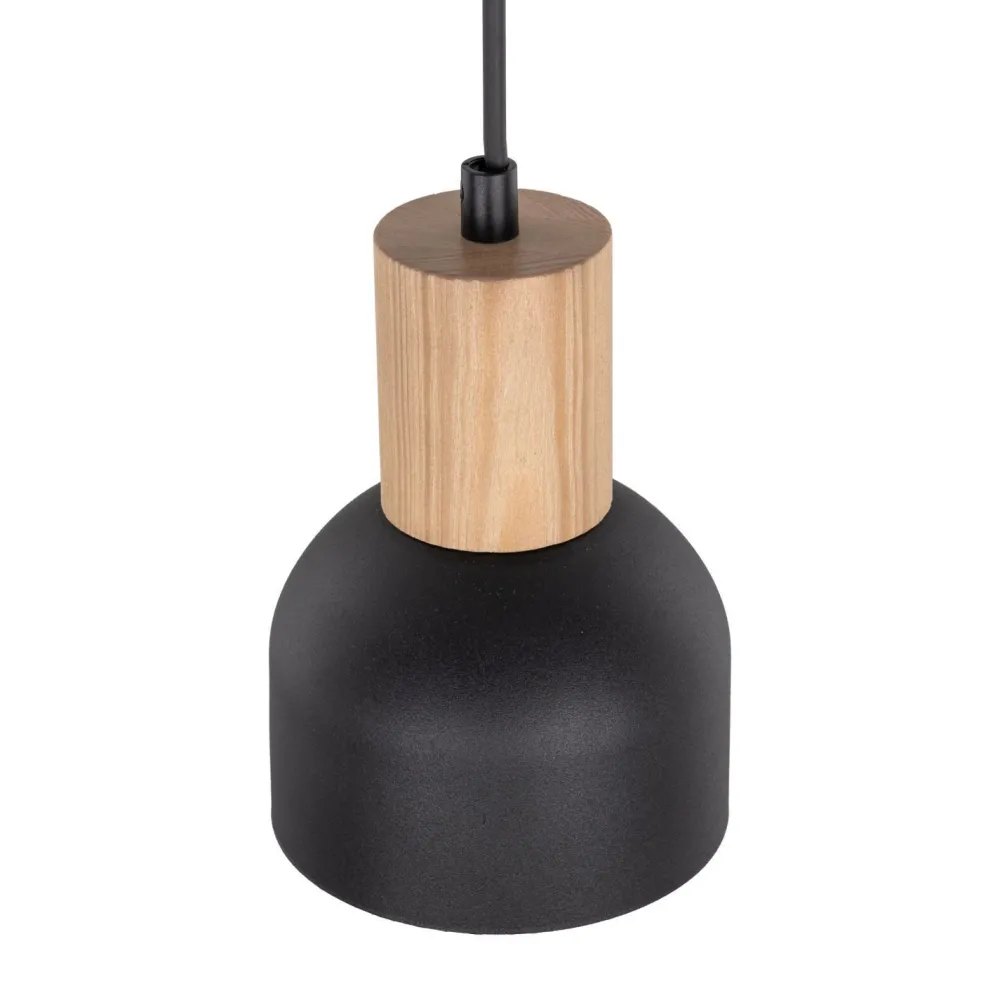 TK Lighting Pendelleuchte Metall Holz Ø 11,5 cm klein E27 Skandinavisch* Hängelampen|Esszimmer Lampen