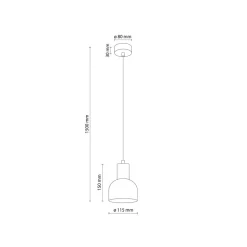 TK Lighting Pendelleuchte Metall Holz Ø 11,5 cm klein E27 Skandinavisch* Hängelampen|Esszimmer Lampen