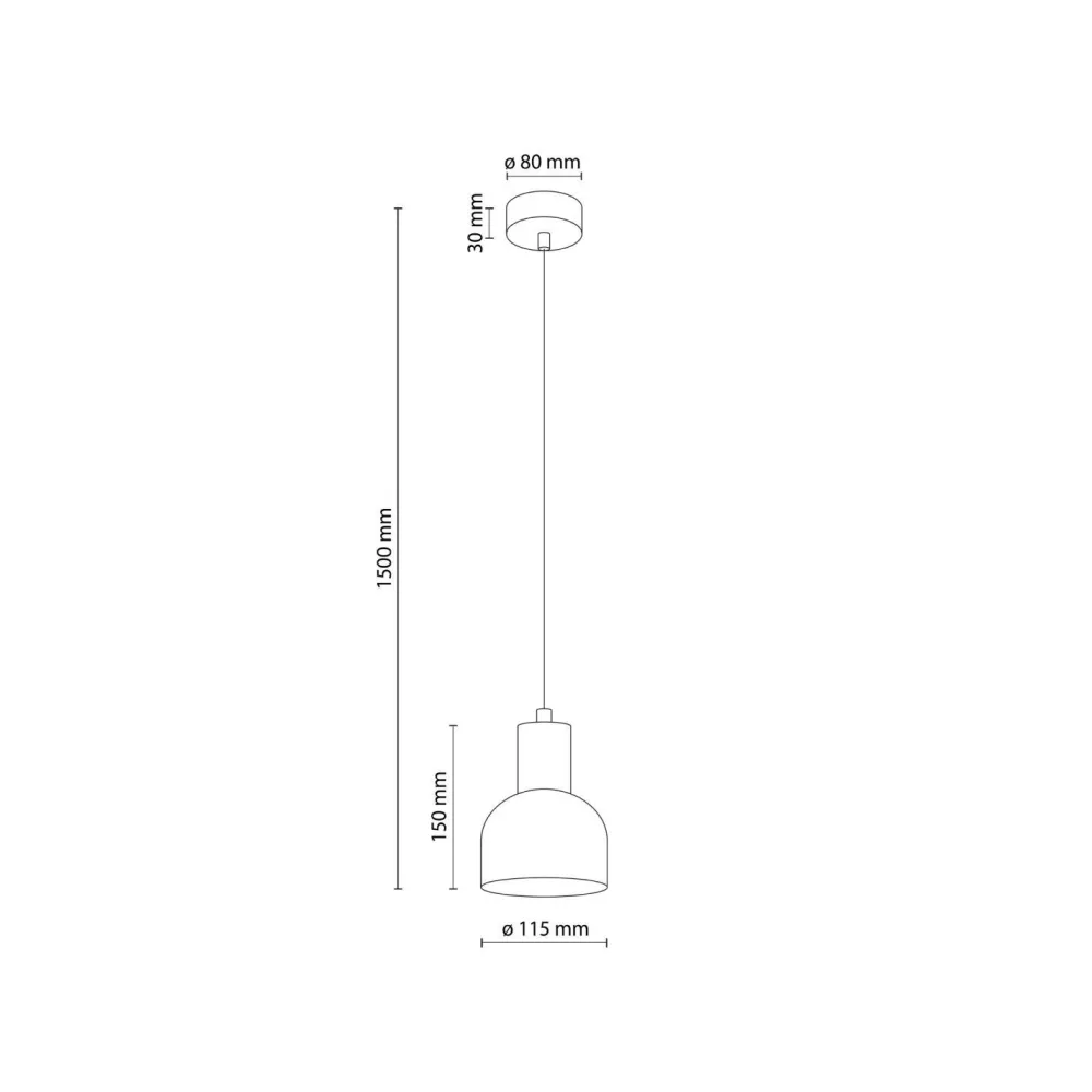 TK Lighting Pendelleuchte Metall Holz Ø 11,5 cm klein E27 Skandinavisch* Hängelampen|Esszimmer Lampen
