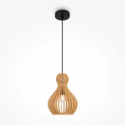 Maytoni Pendelleuchte Metall Holz Ø 20 cm rund H: max. 329,5 cm* Hängelampen|Esszimmer Lampen
