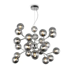 Maytoni Pendelleuchte Metall Rauchglas B: 65 cm Chrom Rauchgrau* Hängelampen|Esszimmer Lampen