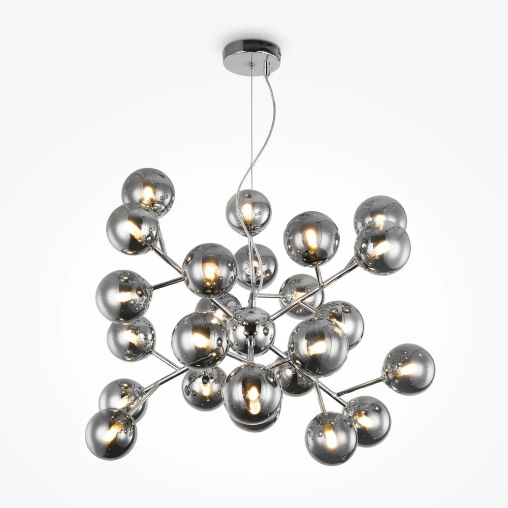 Maytoni Pendelleuchte Metall Rauchglas B: 65 cm Chrom Rauchgrau* Hängelampen|Esszimmer Lampen