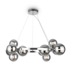 Clearance Maytoni Pendelleuchte Metall Rauchglas G9 B: 67 cm Kugelschirm