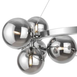 Clearance Maytoni Pendelleuchte Metall Rauchglas G9 B: 67 cm Kugelschirm