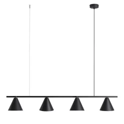 ALDEX Pendelleuchte Metall Schwarz 4-flammig 120 cm lang