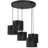 Outlet Luminex Pendelleuchte Metall Schwarz Ø58 cm E27 Loft 5-flammig