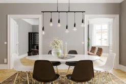 Clearance By Rydéns Pendelleuchte Metall Schwarz 110 cm lang für 6x E27