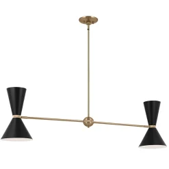 Online Elstead Pendelleuchte Metall verstellbar 4x E27 Up Down L: 130,3 cm