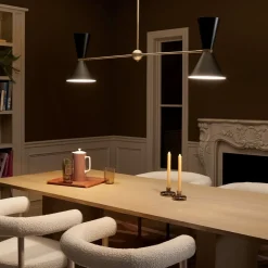 Online Elstead Pendelleuchte Metall verstellbar 4x E27 Up Down L: 130,3 cm