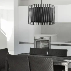 New Easylight Pendelleuchte MINA Schwarz 1-flmg Doppelschirm