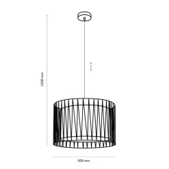 New Easylight Pendelleuchte MINA Schwarz 1-flmg Doppelschirm