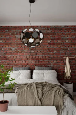 Best By Rydéns Pendelleuchte Modern Ø 58 cm rund Spiegelglas Metall 3x E27