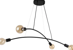 TK Lighting Pendelleuchte NOKO Schwarz Retro Esstisch Lampe* Hängelampen|Retro Lampen