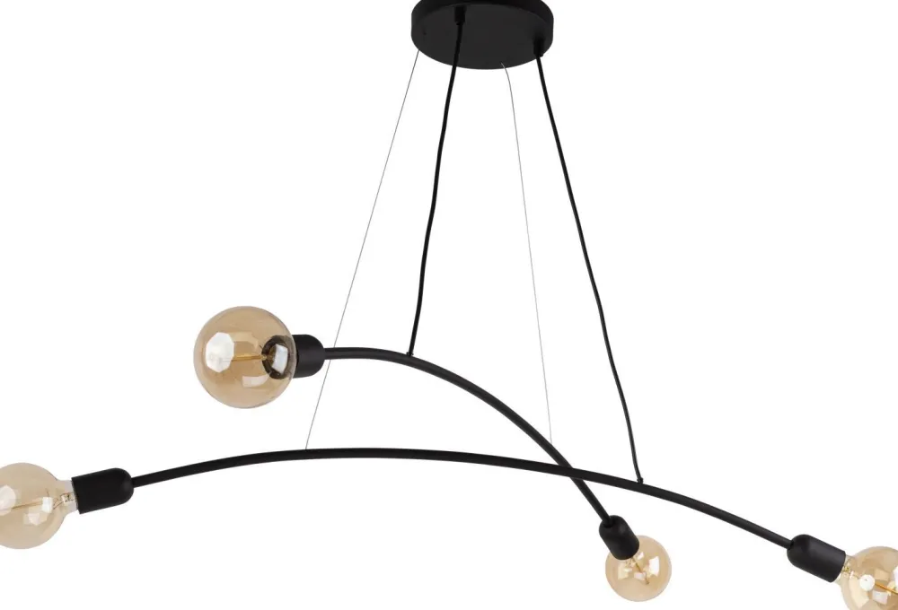 TK Lighting Pendelleuchte NOKO Schwarz Retro Esstisch Lampe* Hängelampen|Retro Lampen