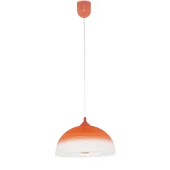 Lamkur Pendelleuchte Orange rund Esstisch Retro ADANIA* Hängelampen|Esszimmer Lampen