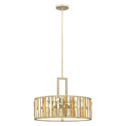 Elstead Pendelleuchte PRISM Silber Ø54cm Jugendstil Lampe* Hängelampen|Jugendstil Lampen