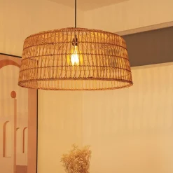 Sale Newgarden Pendelleuchte Rattan E27 groß Ø 79 cm rund in Natur Boho