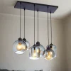 TK Lighting Pendelleuchte Rauchglas 6-flammig E27 verstellbar* Glaslampen|Moderne Lampen