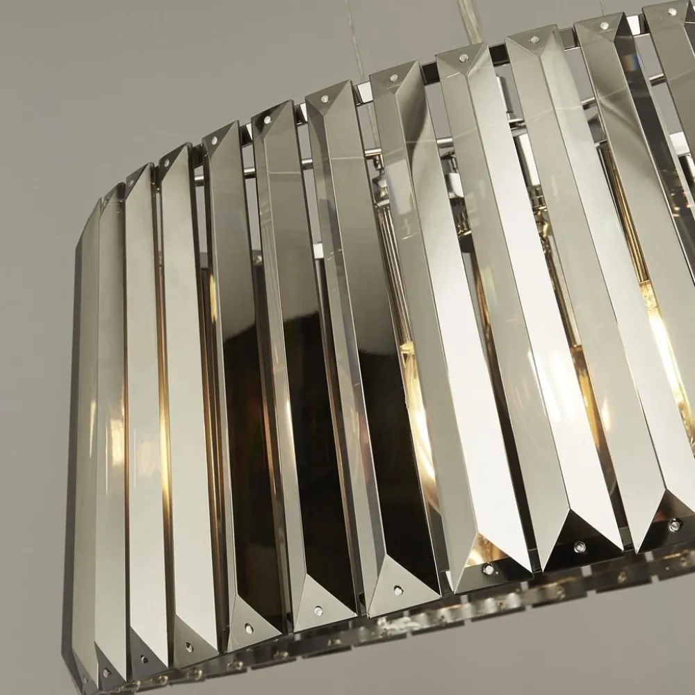 Searchlight Pendelleuchte Rauchglas Kristall Ø 47 cm H: max. 150 cm* Hängelampen|Esszimmer Lampen