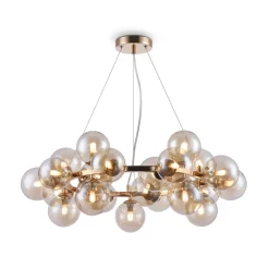 New Maytoni Pendelleuchte Rauchglas Metall G9 69 cm breit Modern