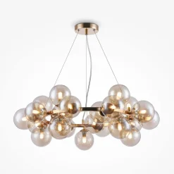 New Maytoni Pendelleuchte Rauchglas Metall G9 69 cm breit Modern