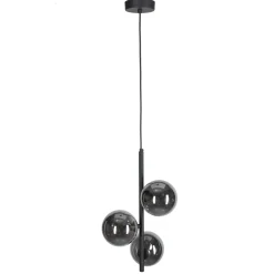 TK Lighting Pendelleuchte Rauchglas Metall B: 23 cm Kugelschirme* Wohnzimmerlampen|Glaslampen