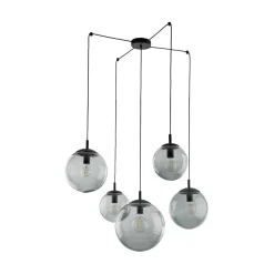 Sale TK Lighting Pendelleuchte Rauchglas Metall H: max. 2,1 m XXL verstellbar