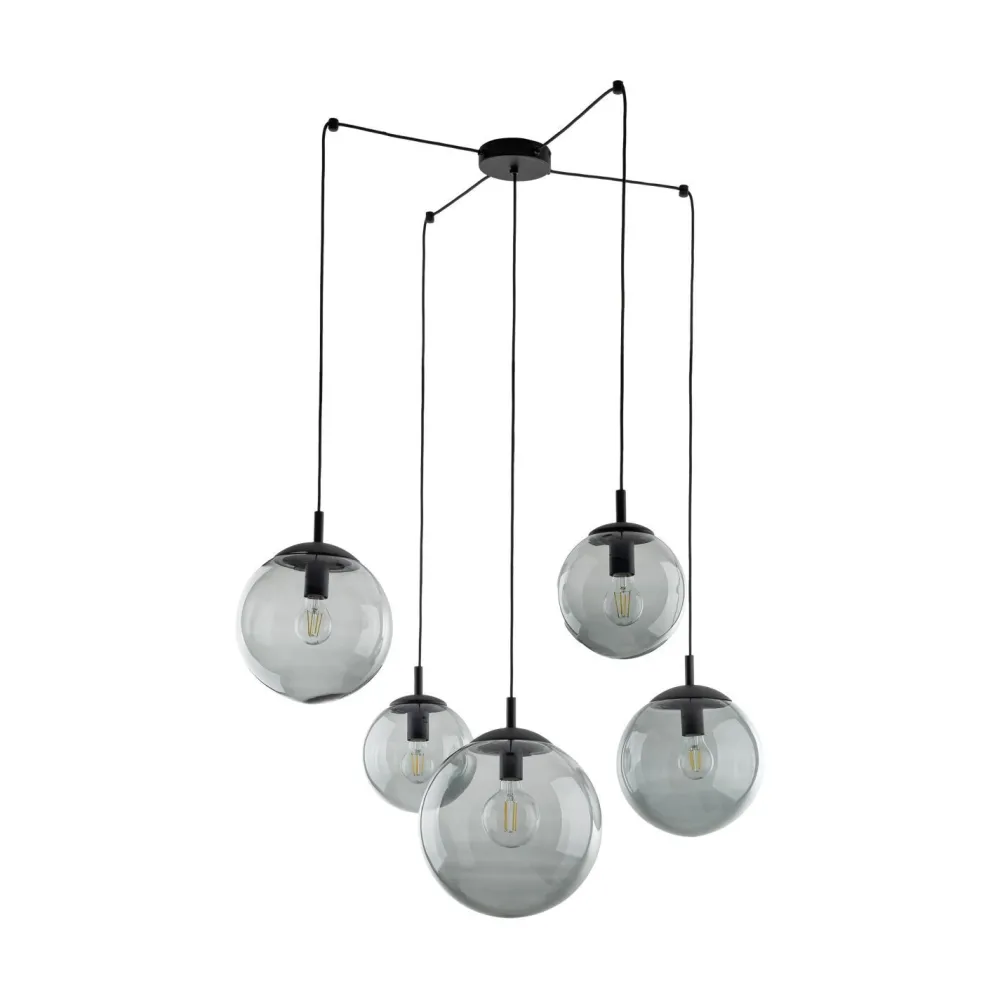 Sale TK Lighting Pendelleuchte Rauchglas Metall H: max. 2,1 m XXL verstellbar