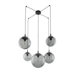 Sale TK Lighting Pendelleuchte Rauchglas Metall H: max. 2,1 m XXL verstellbar