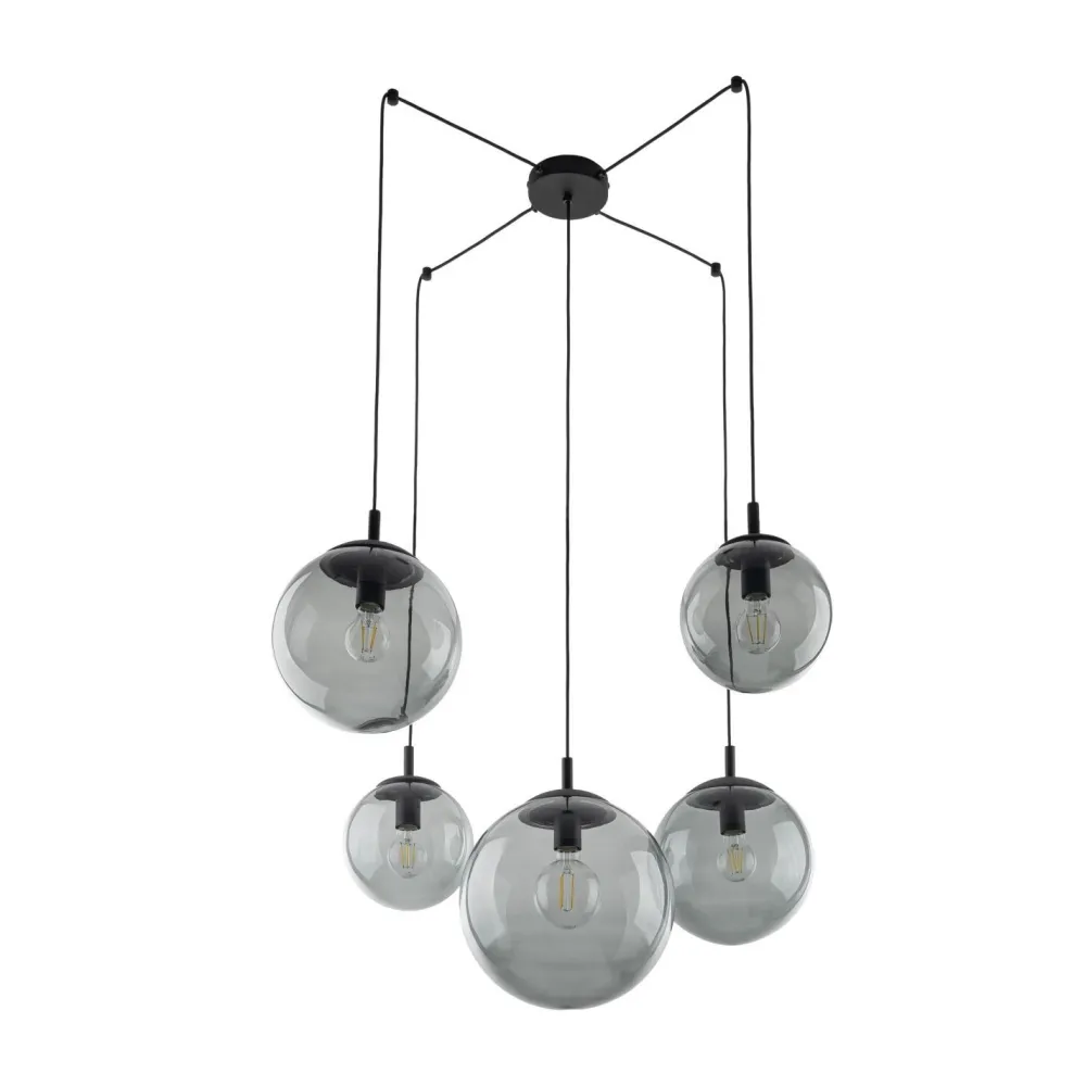 Sale TK Lighting Pendelleuchte Rauchglas Metall H: max. 2,1 m XXL verstellbar