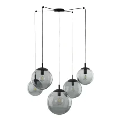 Sale TK Lighting Pendelleuchte Rauchglas Metall H: max. 2,1 m XXL verstellbar