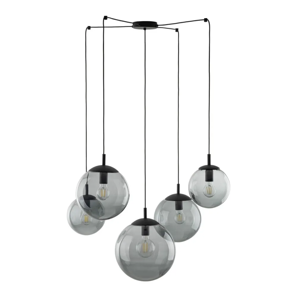 Sale TK Lighting Pendelleuchte Rauchglas Metall H: max. 2,1 m XXL verstellbar