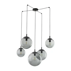 Sale TK Lighting Pendelleuchte Rauchglas Metall H: max. 2,1 m XXL verstellbar