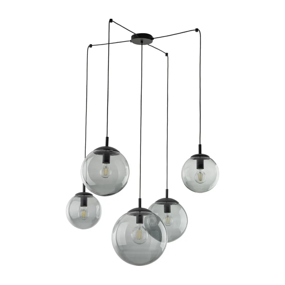 Sale TK Lighting Pendelleuchte Rauchglas Metall H: max. 2,1 m XXL verstellbar