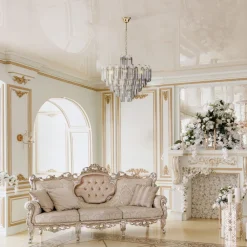 Best Maytoni Pendelleuchte Rauchglas Metall E14 B: 60,8 cm Kristall