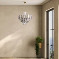 Best Maytoni Pendelleuchte Rauchglas Metall E14 B: 60,8 cm Kristall