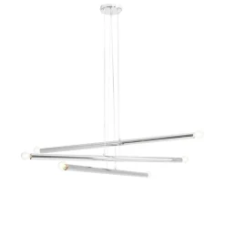 ALDEX Pendelleuchte Retro in Chrom Metall 6-flmg E14 elegant* Bürolampen|Retro Lampen