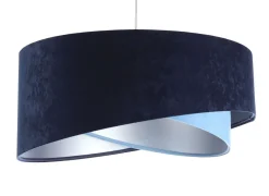 BPS Koncept Pendelleuchte rund Ø 50 cm E27 Stoff Velours Optik* Bürolampen|Schlafzimmer Lampen