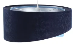 BPS Koncept Pendelleuchte rund Ø 50 cm E27 Stoff Velours Optik* Bürolampen|Schlafzimmer Lampen