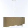 BPS Koncept Pendelleuchte rund Ø 60 cm E27 Beige Creme Stoff verstellbar