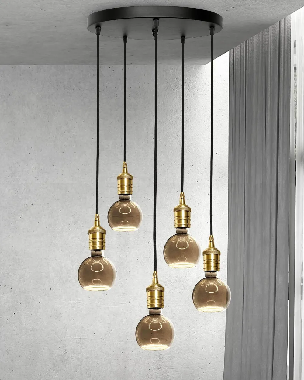 Best Giovanni Battista Pendelleuchte rund Ø 40 cm Messing Eisen verstellbar