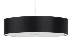 Best Sollux Pendelleuchte rund Ø 50 cm Schwarz blendarm Stoff Glas