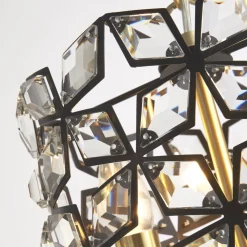 Searchlight Pendelleuchte rund Ø 25 cm 2x E14 in Messing Schwarz* Hängelampen|Wohnzimmerlampen