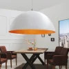 Invicta Interior Pendelleuchte rund Ø70cm Modern Design weiß Gold* Moderne Lampen|Designerlampen