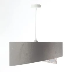 BPS Koncept Pendelleuchte rund D: 50 cm Stoff Velours Optik KARIM* Hängelampen|Bürolampen