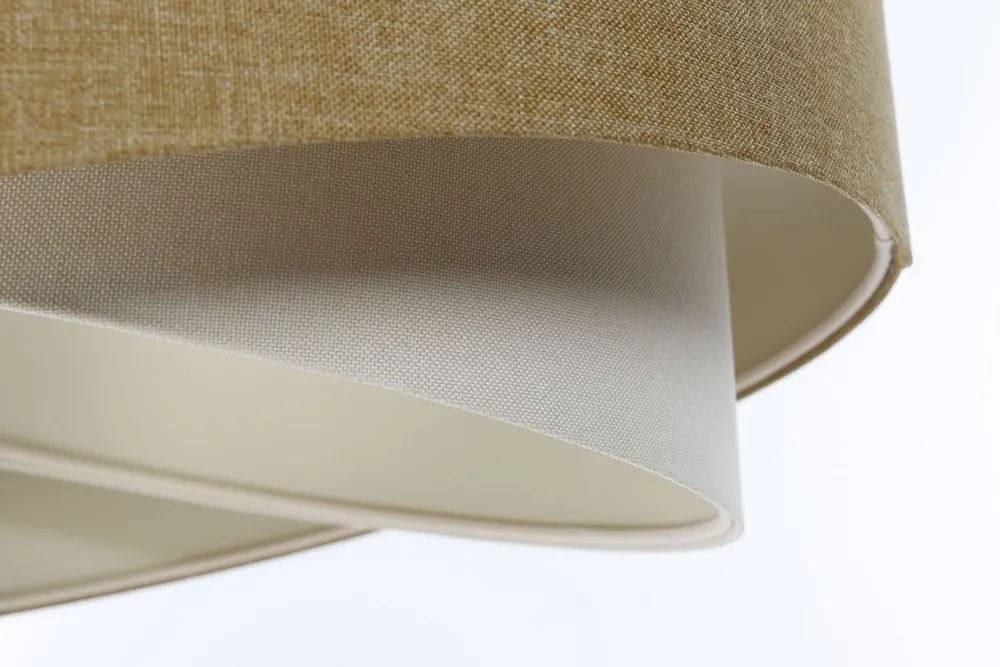 BPS Koncept Pendelleuchte rund D: 40 cm E27 Beige Creme verstellbar