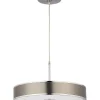 Jupiter Pendelleuchte rund in Silber Ø48cm LORSAN Esstisch* Moderne Lampen|Wohnzimmerlampen