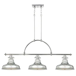 Elstead Pendelleuchte RURAL in Silber 3xE27 Esstisch Lampe* Hängelampen|Wohnzimmerlampen